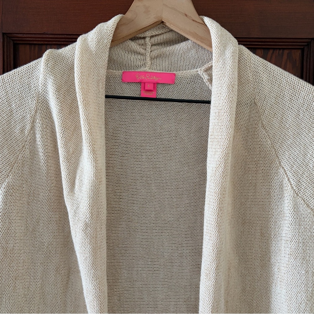 Lilly Pulitzer Tatum Long Fringe Hem
Cardigan Gold Metallic Small - Picture 2 of 12